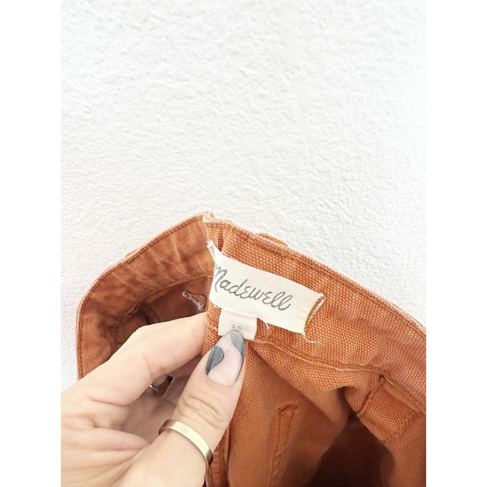 Madewell Emmett Wide Leg Crop Pants Size 26 Burnt Sienna Stretch Bohemian - Picture 5 of 13
